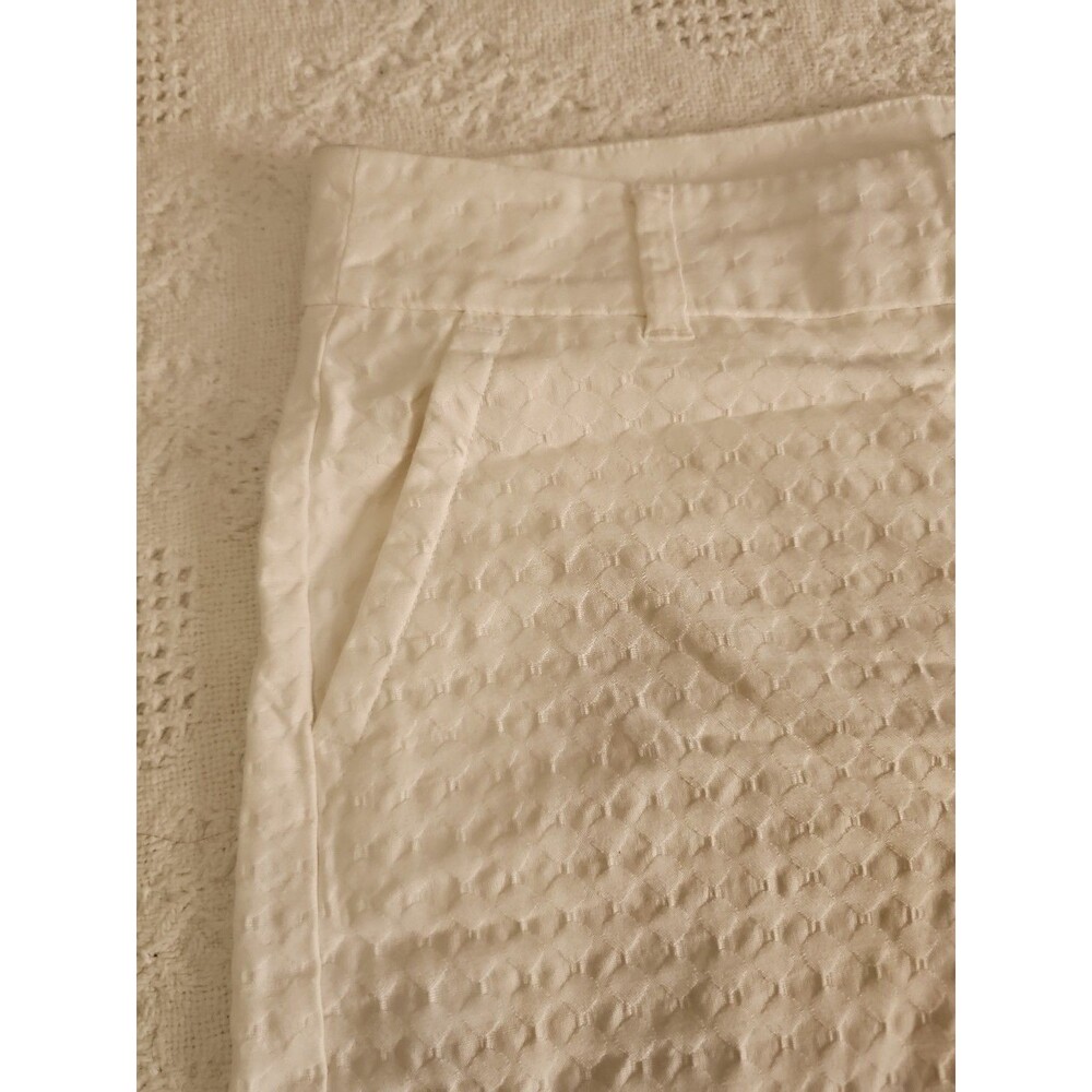 Crown & Ivy Shelby Women's White Shorts w Pockets see measurements Size 8 - Picture 6 of 10